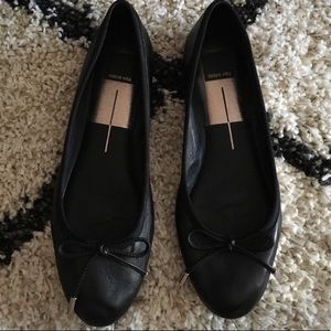 Black Leather Dolce Vita Flat